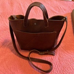 Portland Leather mini crossbody Nutmeg